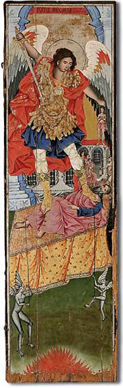 Св. арахангел Михаил, икона на иконостасна врата от  XIX век от Иван хаджи Василев. Днес в Регионалния музей във Варна