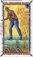 The Parable of the Sower and the Seed (Mark 4:3-9). Aidan Hart. Image copyright 2002 The Saint John's Bible and Saint John's University. Source:www.artsmia.org