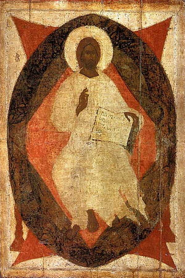 Христос в силите. Икона от Теофан Грег от иконостаса на Благовещенската катедрала в Московския Кремъл