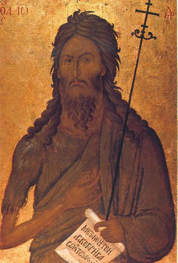 Св. Иоан Предтеча. Сръбска икона от XIV век. Източник: iconaantica.spb.ru