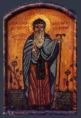 Св. Макарий Египетски. Коптска икона от неизвестен автор. 