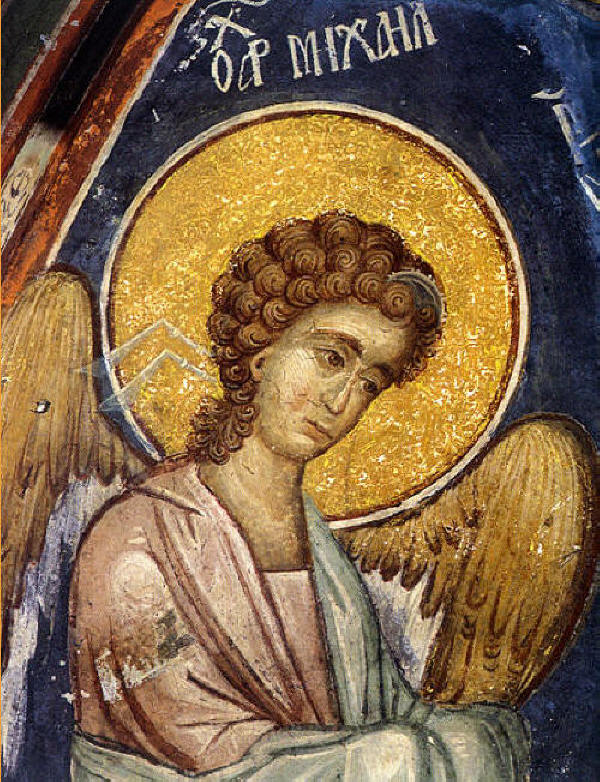 Архангел Михаил, стенопис от Ватопедския манастир, Св. Гора Атон