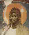 Св. Йоан Кръстител Господен. Стенопис от манастира Грачаница в Косово. 