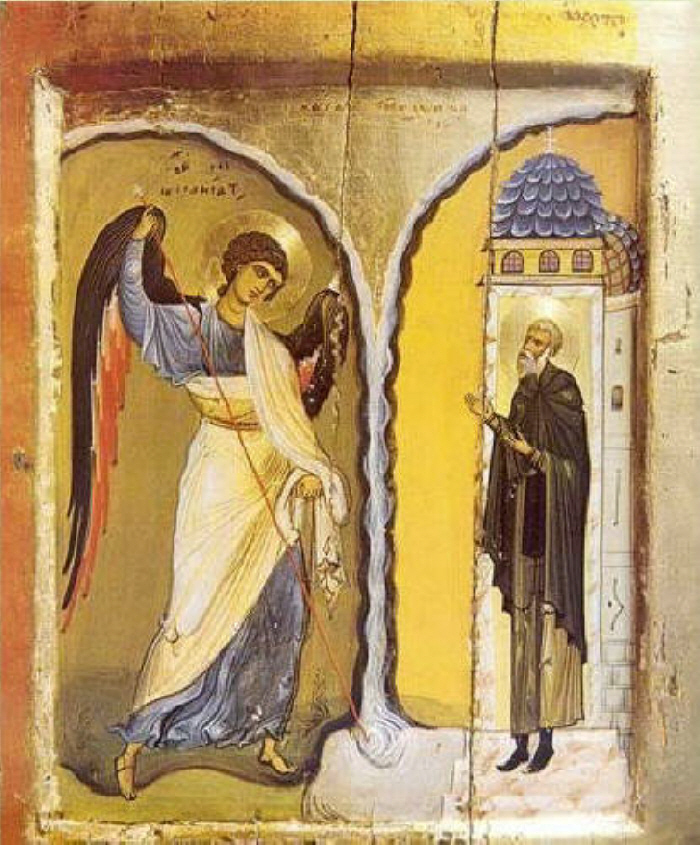 Чудото в Колоса, което е от Архистратига Михаил (6 септември). Икона от XI-XII в. манастира "Св. Екатерина" в Синай
