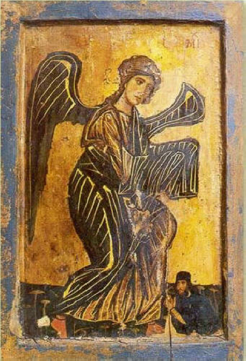 Архангел Михаил, икона от 12 в., манастира "Св. Катерина" в Синай. 