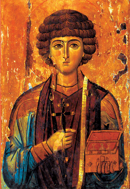 Св. великомъченик Пантелеймон. Икона от началото на XIII в., манастира "Св. Екатерина" в Синай