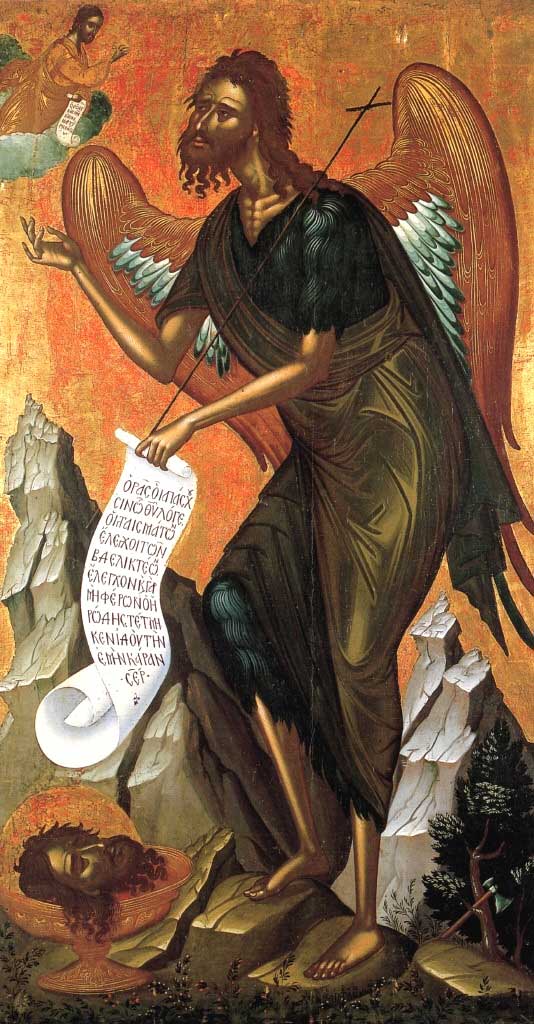 Св. Йоан Кръстител. Икона от XVI в. от Микаел Дамаскинос. St. John the Baptist by Michail Damaskinos. Source: visipix.com