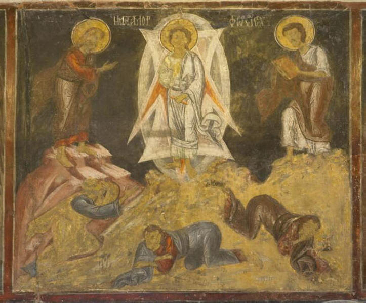 Преображение Христово. Стенопис от църквата "Св. Стефан" в Несебър.