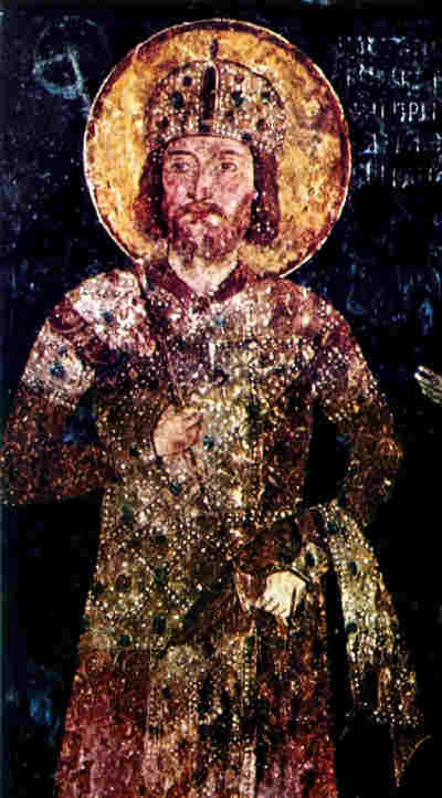 Цар Константин Асен. Стенопис от Боянската църква