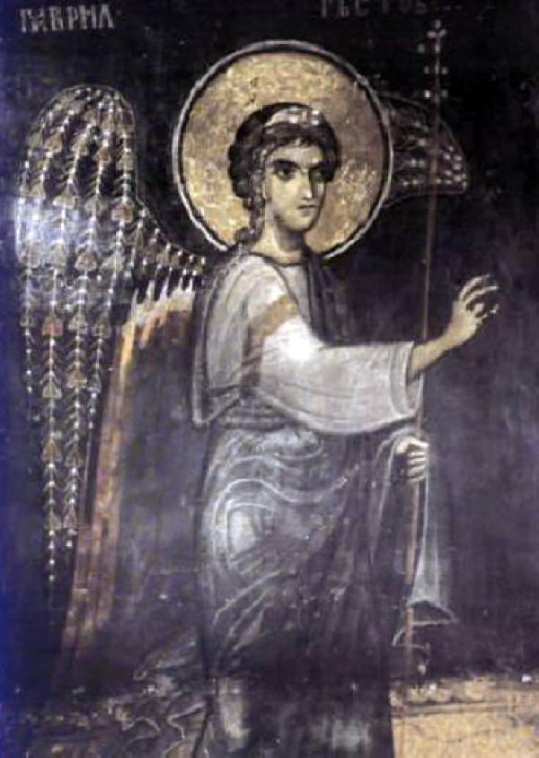 Archangel Cabriel, Boyana Church, northern wall