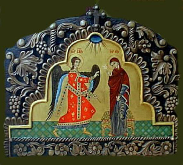 Св. Благовещение, българска икона от 17 век, Арбанаси.