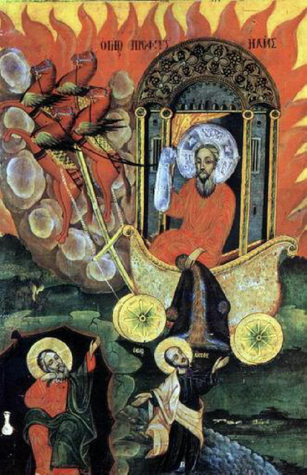 Възнесение на св. Илия, възрожденска икона от Варненско. Архив Pravoslavieto.com