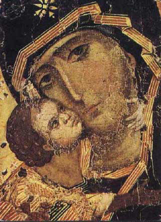 Пресвета Богородица с Младенеца, Владимирска икона от 12 век. 