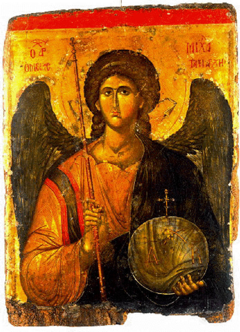 Св. архангел Михаил, икона от Константинопол, 14 в. Източник: www.culture.gr