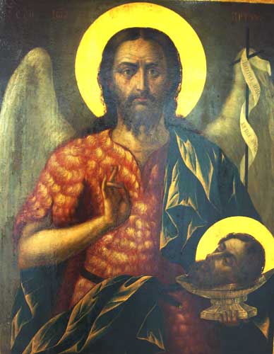 Св. Йоан Кръстител, икона от 1859 г. от Станислав Доспевски. Източник: Пловдивска Света Митрополия.