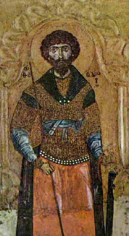 Св. Теодор Тирон. Икона от 11-12 в. Днес в Московския Ермитаж
