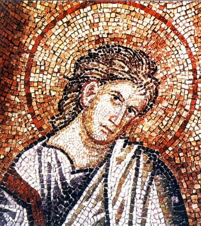 Пророк Захария Сърповидец, мозайка от Константинопол, 14 век. Източник: days.ru.