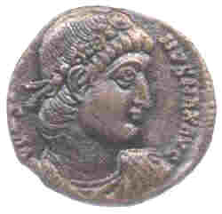 Св. Константин Велики, бронзова монета от 320 г.