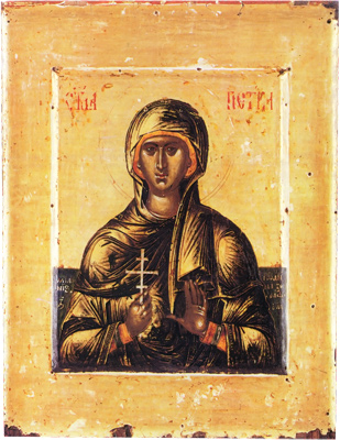 Св. Параскева Петка Търновска, икона от 16 в., Балканския полуостров.