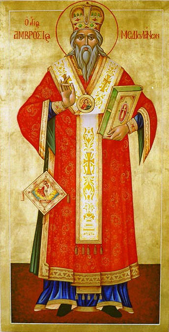 Икона на св. Амвросий Медиолански
