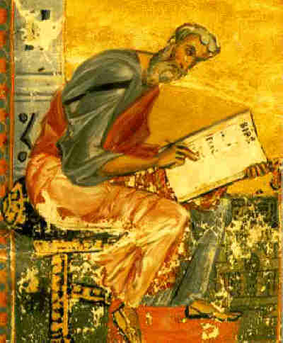 Св. апостол и евангелист Матей. Икона от XIII в., манастира Gregoriou в Света Гора Атон