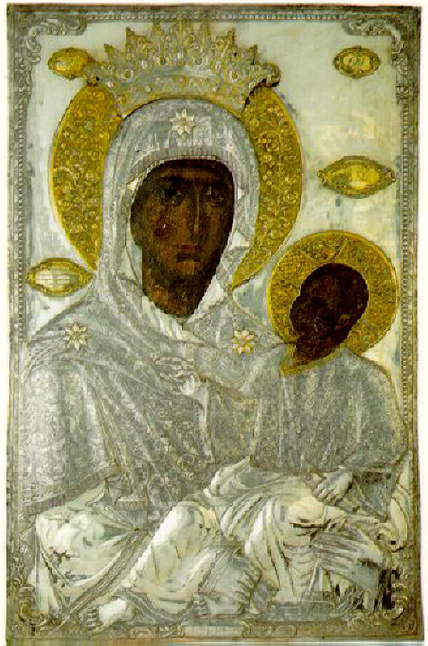 Богородица с Младенеца, наричана "Заклана". Икона от светогорския манастир Ватопеди. Източник: sirota.ru 