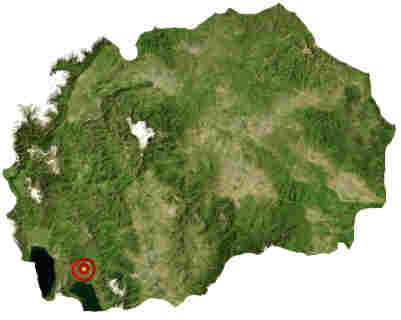 Град Преспа на картата на днешна република Македония. Източник wikimedia.org
