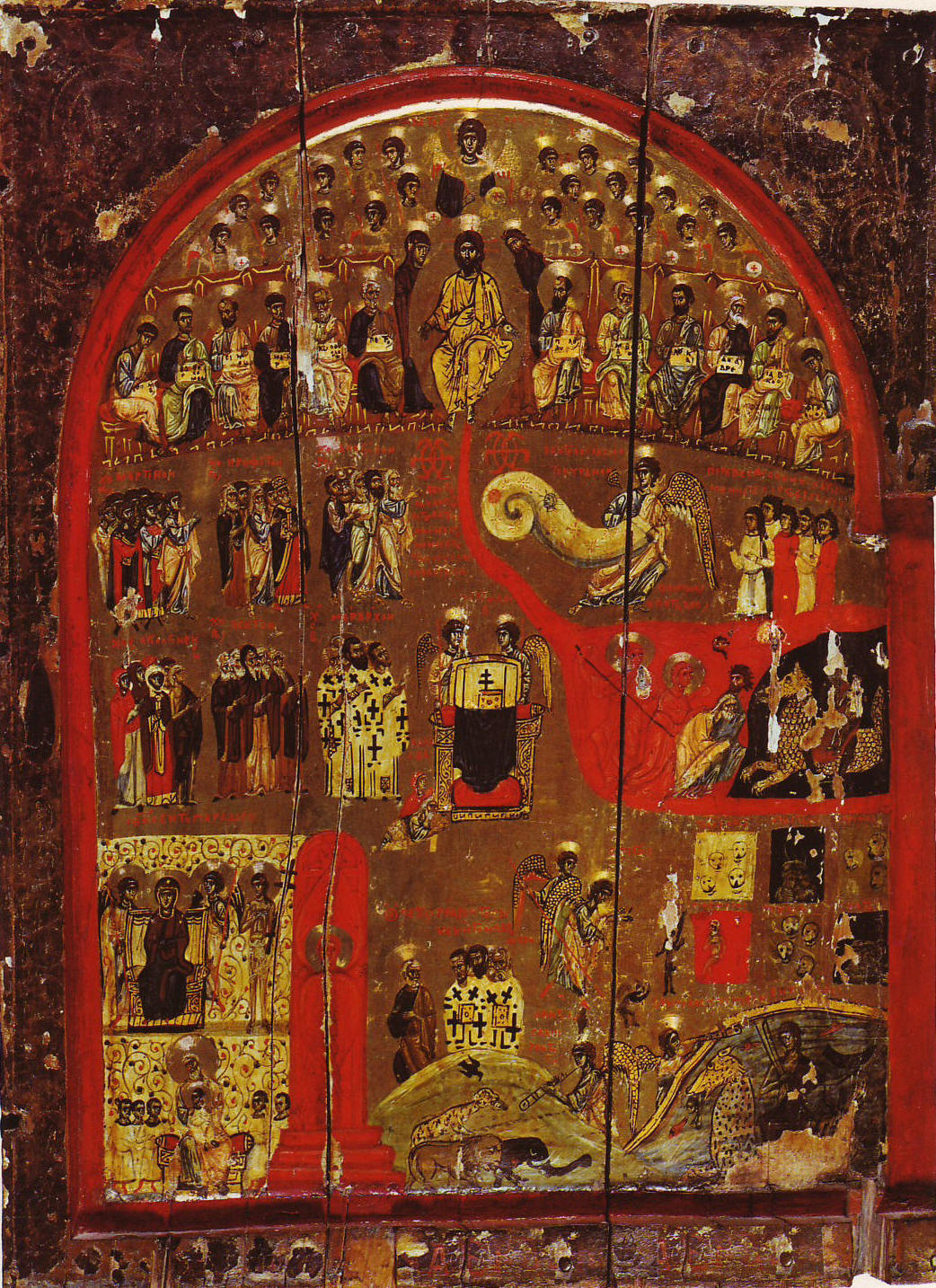 Страшният Съд. Икона от манастира "Св. Екатерина" в Синай. 