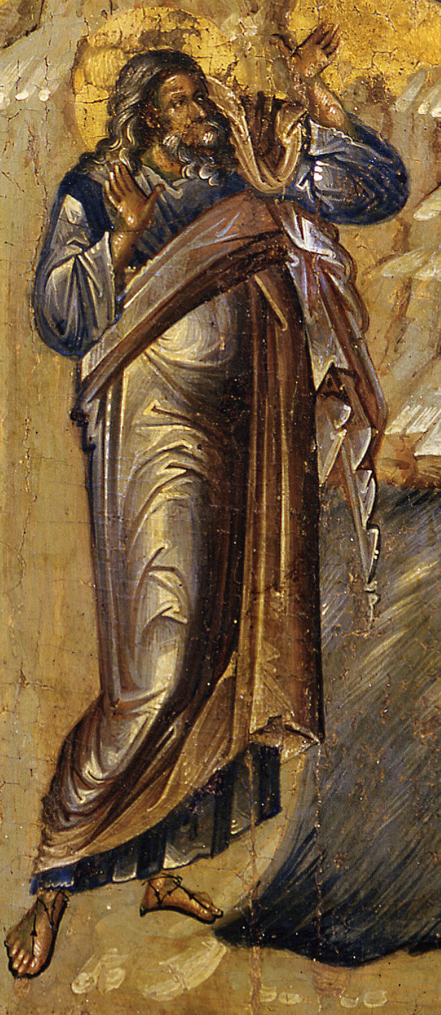 Св. пророк Йезекиил. Детайл от иконата Чудото на Христос в Латом в манастира в Поганово, Сърбия